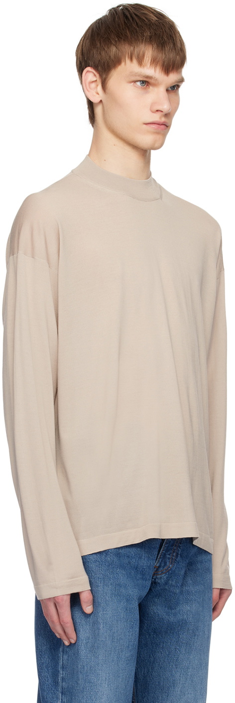 The Row Taupe Delsie Turtleneck