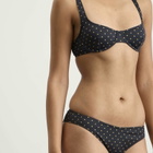 Fruity Booty Women's Celine Polka Bikini Bottoms in Black/Tan