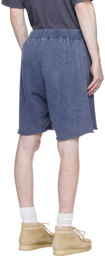 PRESIDENT's Navy Embroidered Shorts
