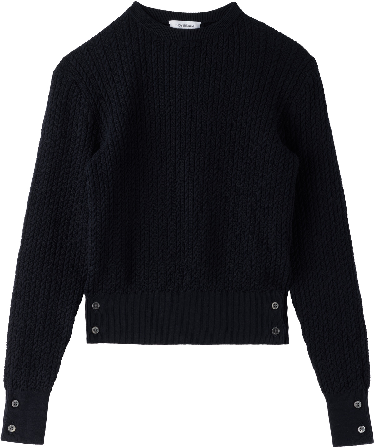 Thom Browne Baby Navy Cable-Knit Sweater
