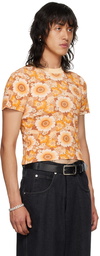 LU'U DAN Orange Printed T-Shirt