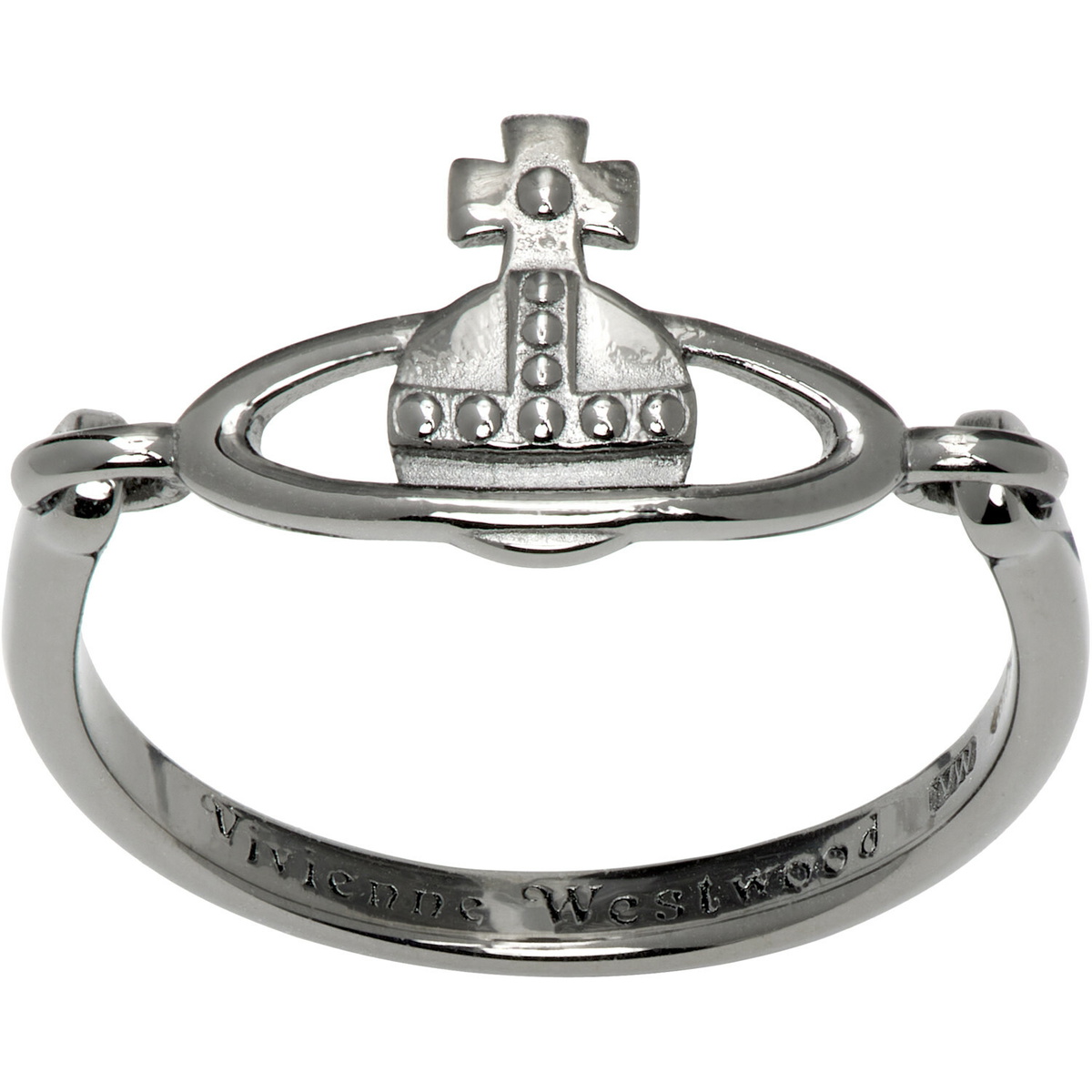 Vivienne Westwood｜ARTEMISリング／シルバー×ブラック Vivienne Westwood Silver & Black Artemis Ring Vivienne Westwood