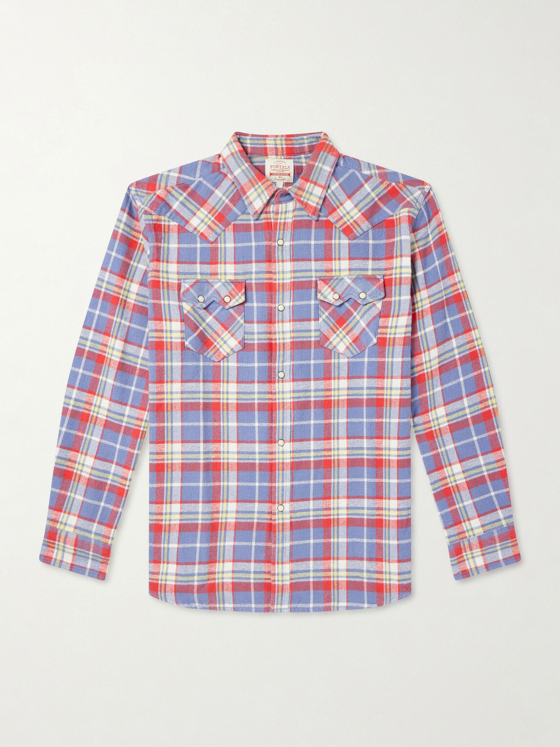 Fortela - Josh Checked Cotton Shirt - Red