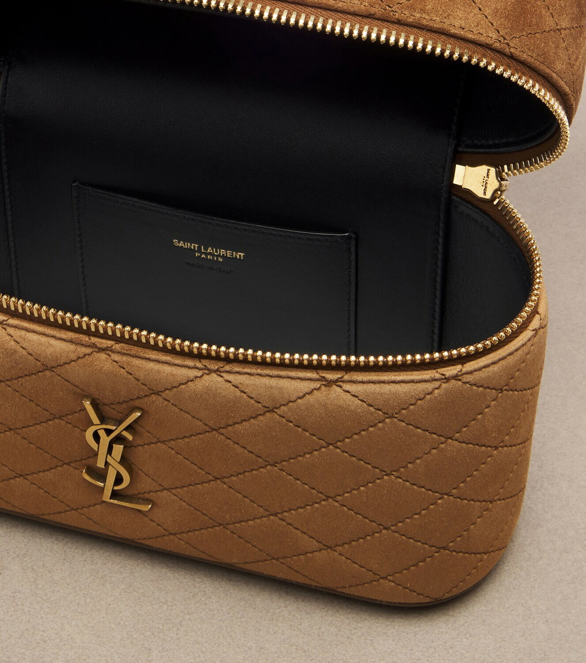 Saint Laurent Gaby Large suede vanity bag
