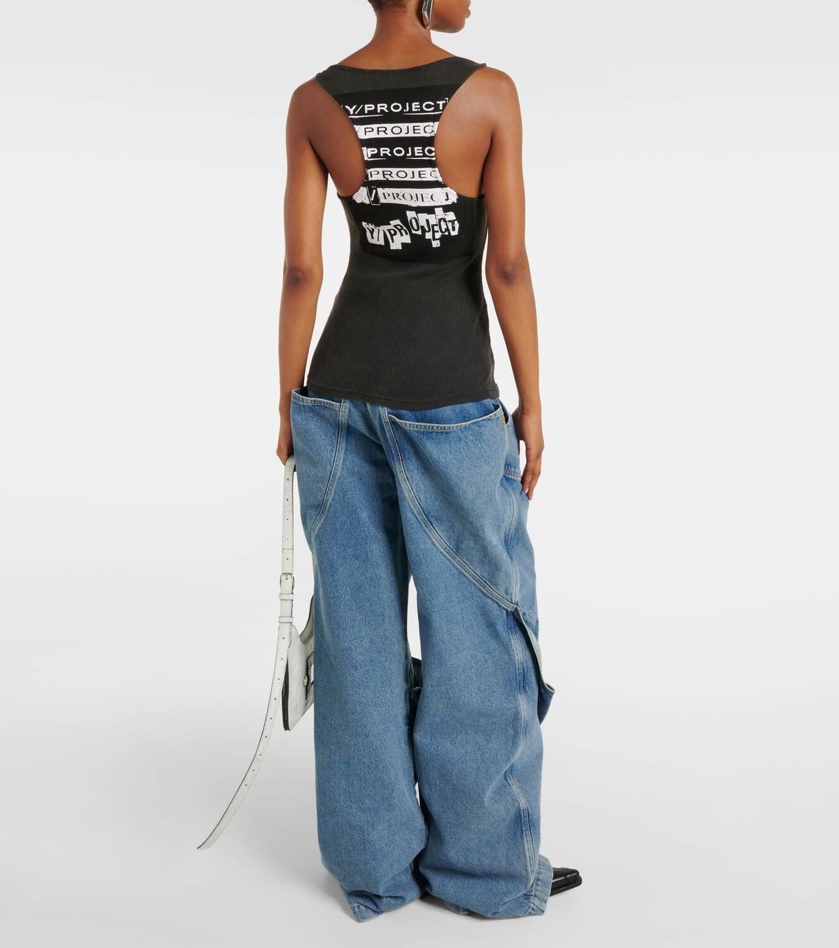 Y/Project Printed cotton jersey tank top