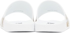 Versace Jeans Couture White & Gold Outline Barocco Pool Slides