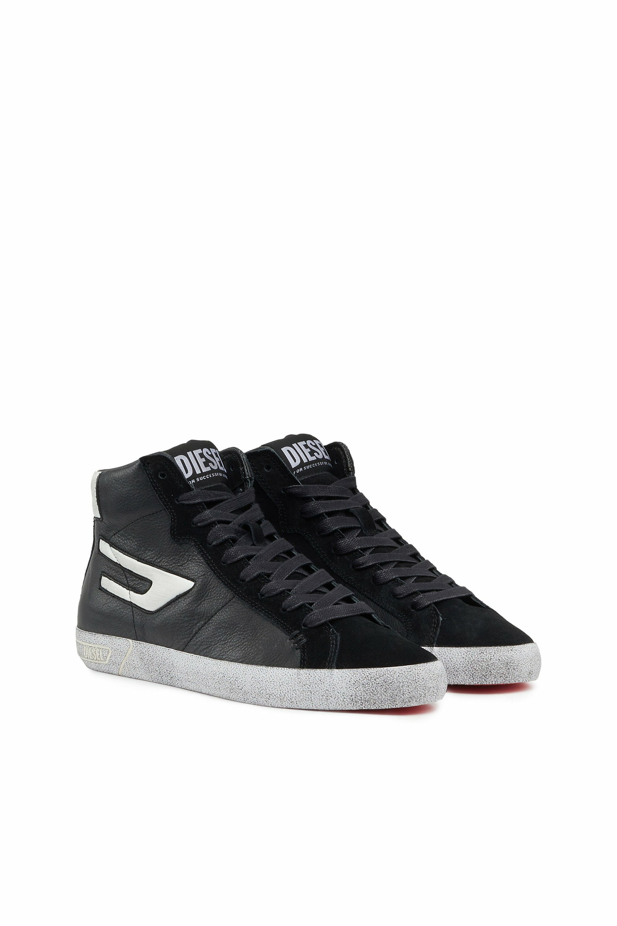 Diesel S-Leroji Mid W - High-top leather sneakers with D
