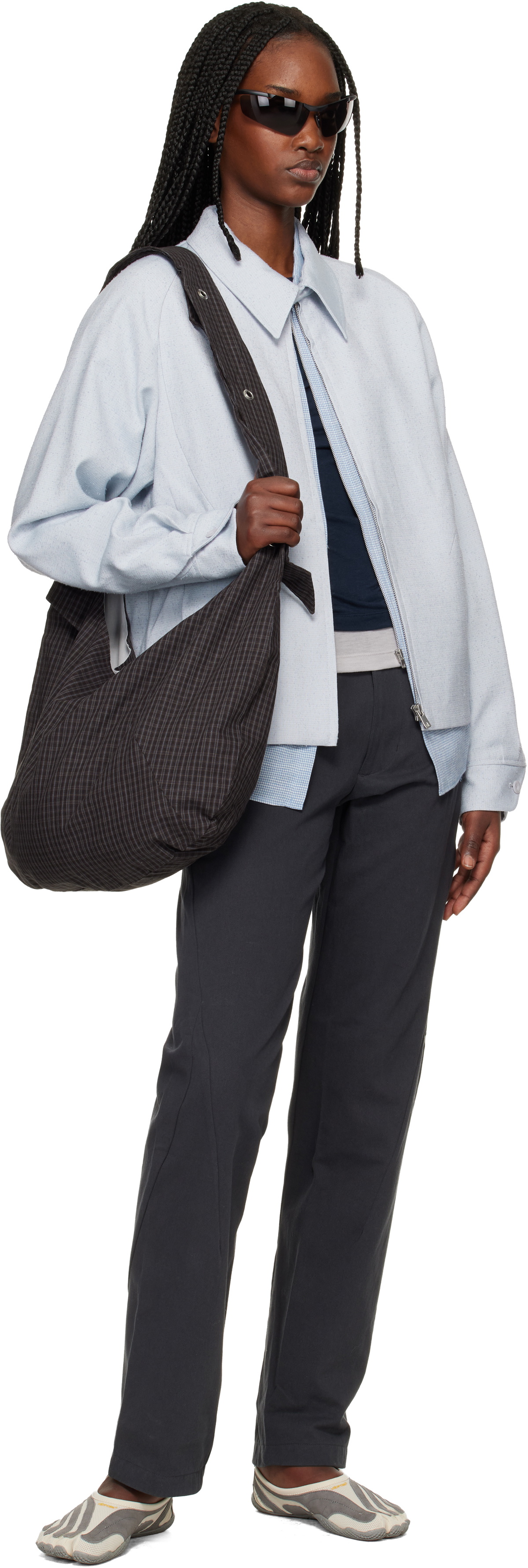 mfpen Gray Eyelet Shoulder Bag