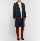 Massimo Alba - Checked Wool Coat - Blue