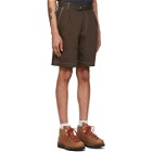 Phipps Brown Cotton Twill Dad Shorts