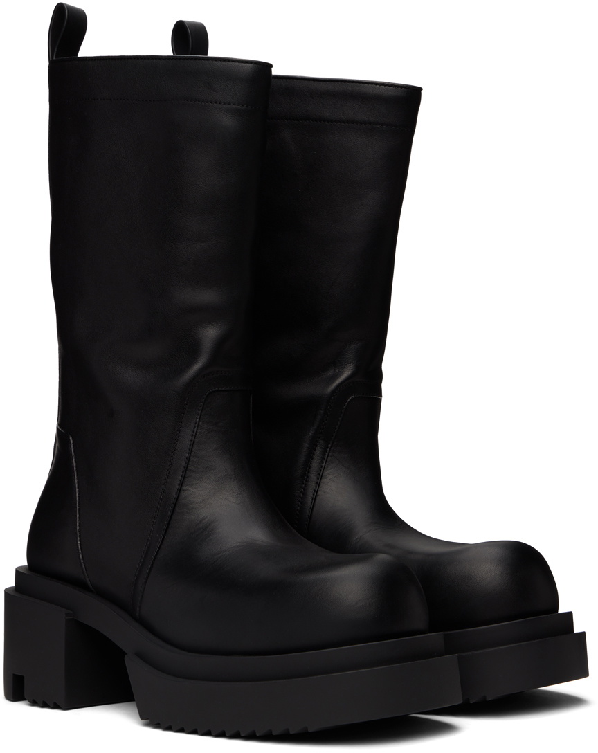 Rick Owens Black Lido Pull On Bogun Boots Rick Owens