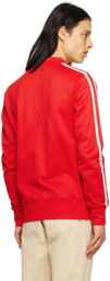 AMI Paris Red Striped Sweatshirt