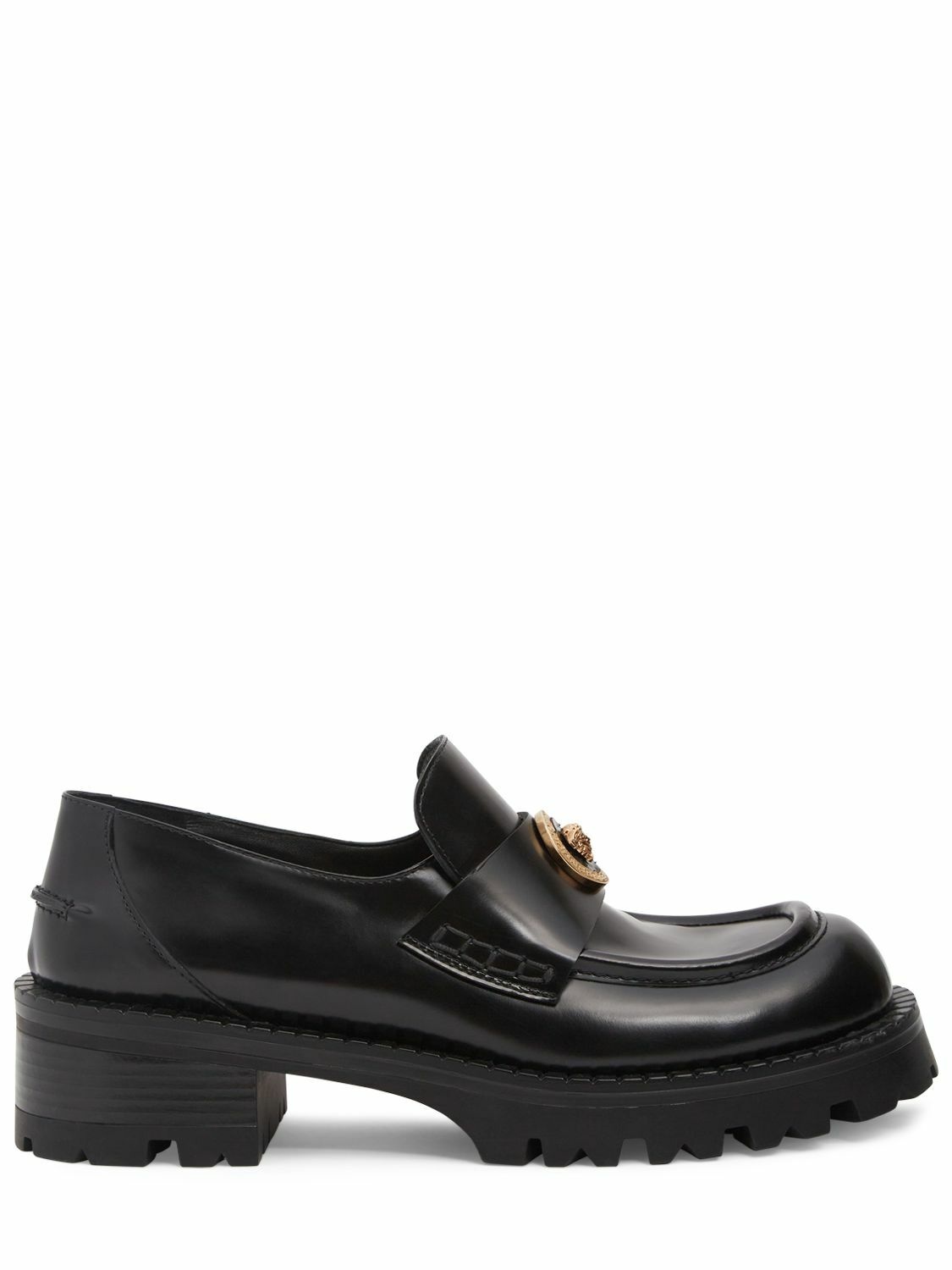 Photo: VERSACE - 35mm Leather Loafers