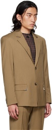 Han Kjobenhavn Brown Single Suit Blazer