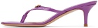 Gianvito Rossi Purple Ribbon Thong 55 Heeled Sandals