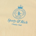 Sporty & Rich Crown T-Shirt in Lemon/Blue