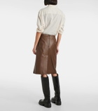 Tod's Leather pencil skirt