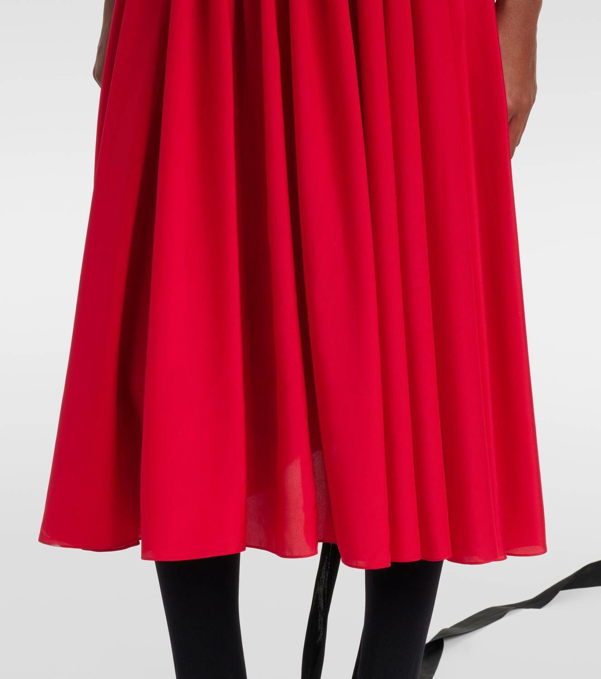 Balenciaga Bow-detail lace-up silk midi dress