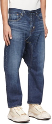 Fumito Ganryu Indigo 5-Pocket Sarrouel Jeans