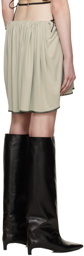 Ester Manas Green Draped Miniskirt