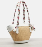 Dolce&Gabbana Capri Medium leather-trimmed raffia tote bag