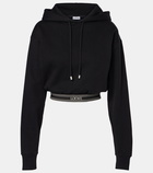 Loewe Cropped cotton jersey hoodie