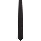 Saint Laurent Black Silk Zigzag Tie