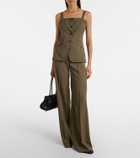 Max Mara Plaid virgin wool top