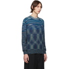 Missoni Blue and Black Crewneck Sweater