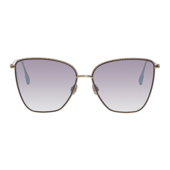 DiorHighlight S2I Transparent Gray and Light Gray Rectangular Sunglasses