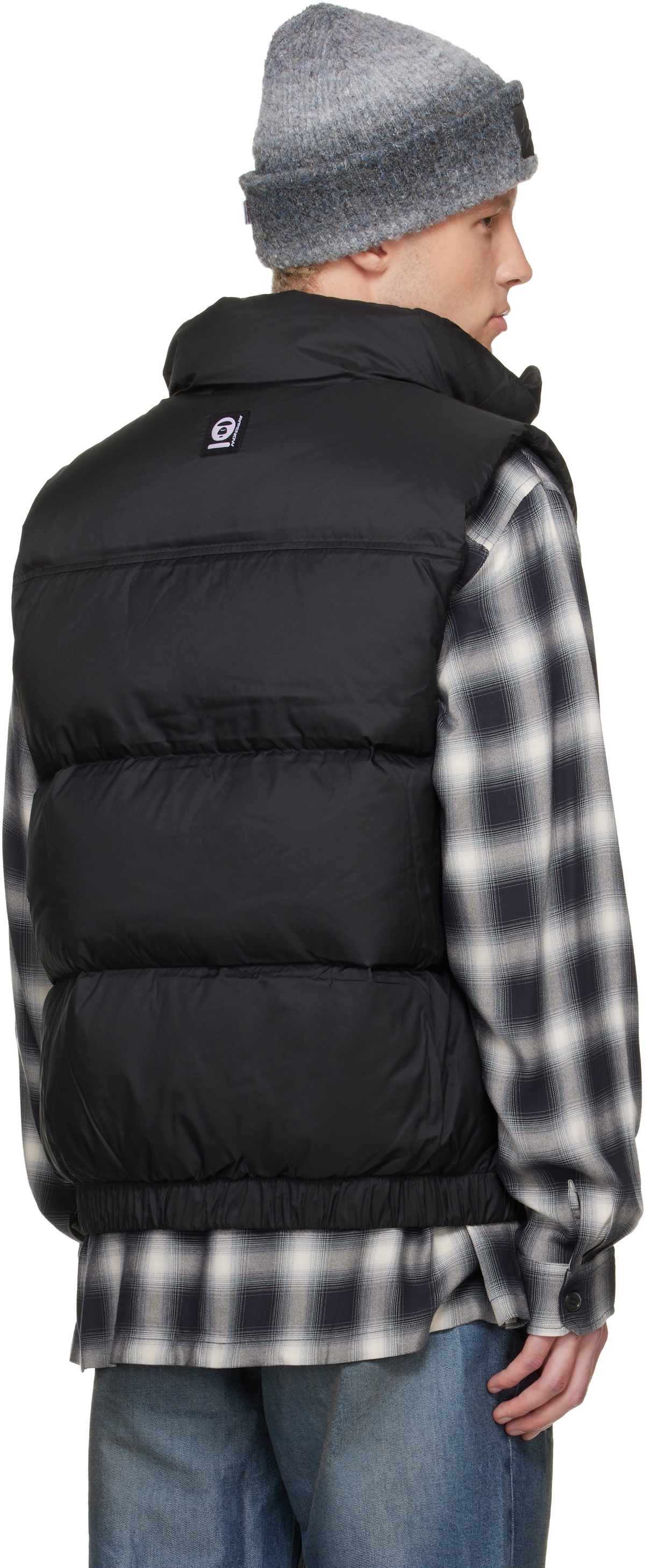 AAPE by A Bathing Ape Black 'AAPENOW' Moonface Down Vest
