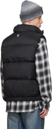 AAPE by A Bathing Ape Black 'AAPENOW' Moonface Down Vest