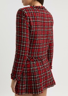 Alice + Olivia Kidman Tweed Jacket Red