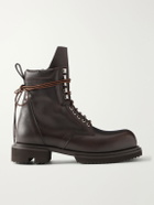 Rick Owens - Army Gabe Leather Lace-Up Boots - Brown