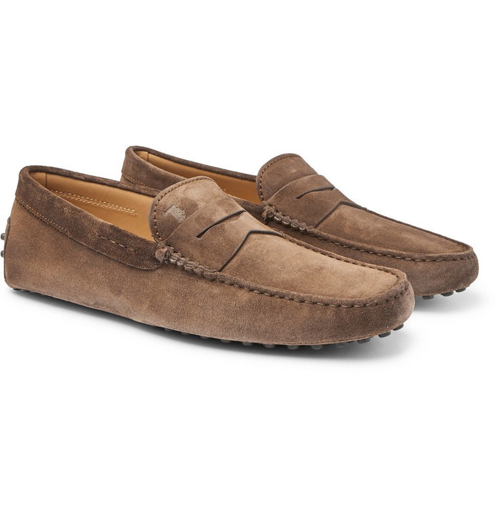 Photo: Tod's - Gommino Suede Driving Shoes - Light brown