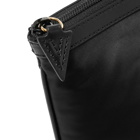 Versace Men's Greek Logo Nylon Pouch in Black/Gold