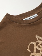 Acne Studios - Logo-Embroidered Cotton-Jersey T-Shirt - Brown