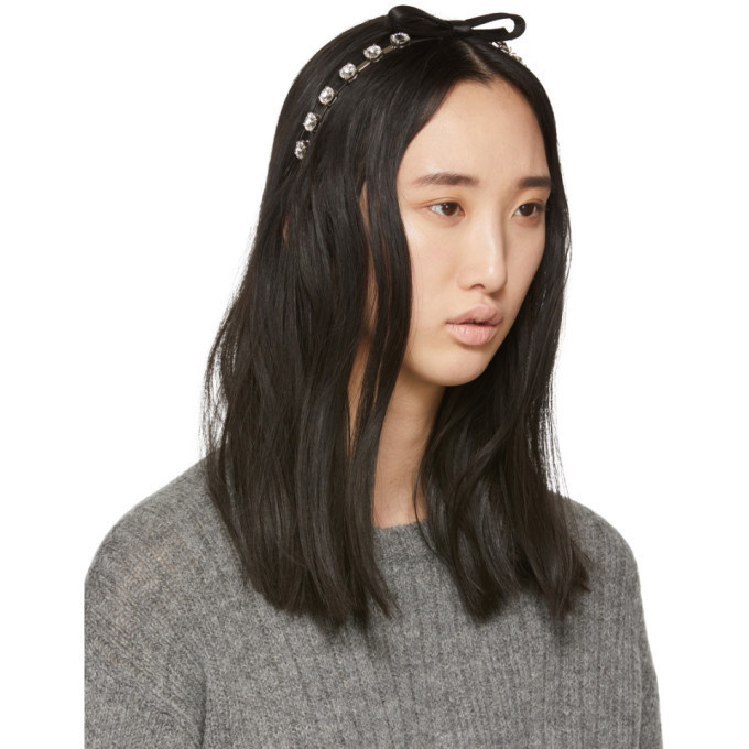 Miu Miu Crystal Bow Headband