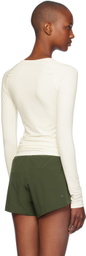 District Vision Off-White Lightweight Long Sleeve Sport T-Shirt