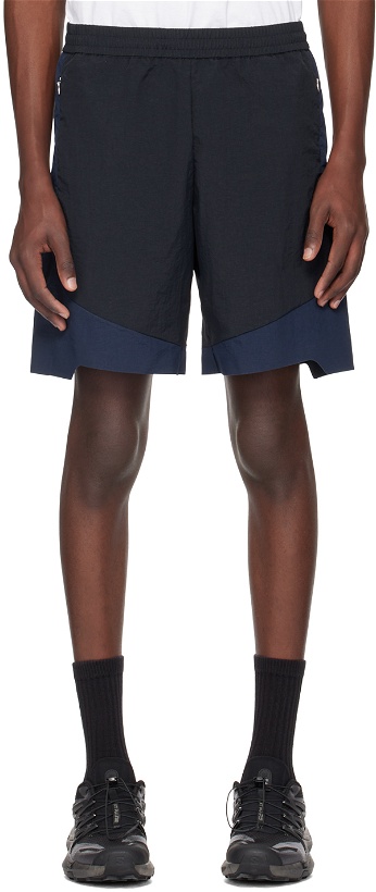 Photo: _J.L - A.L_ Black & Navy Lightweight Shorts