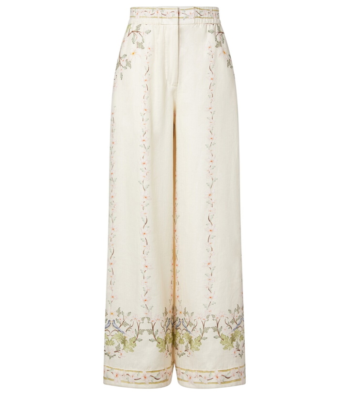 Photo: Agua by Agua Bendita Tota floral linen wide-leg pants