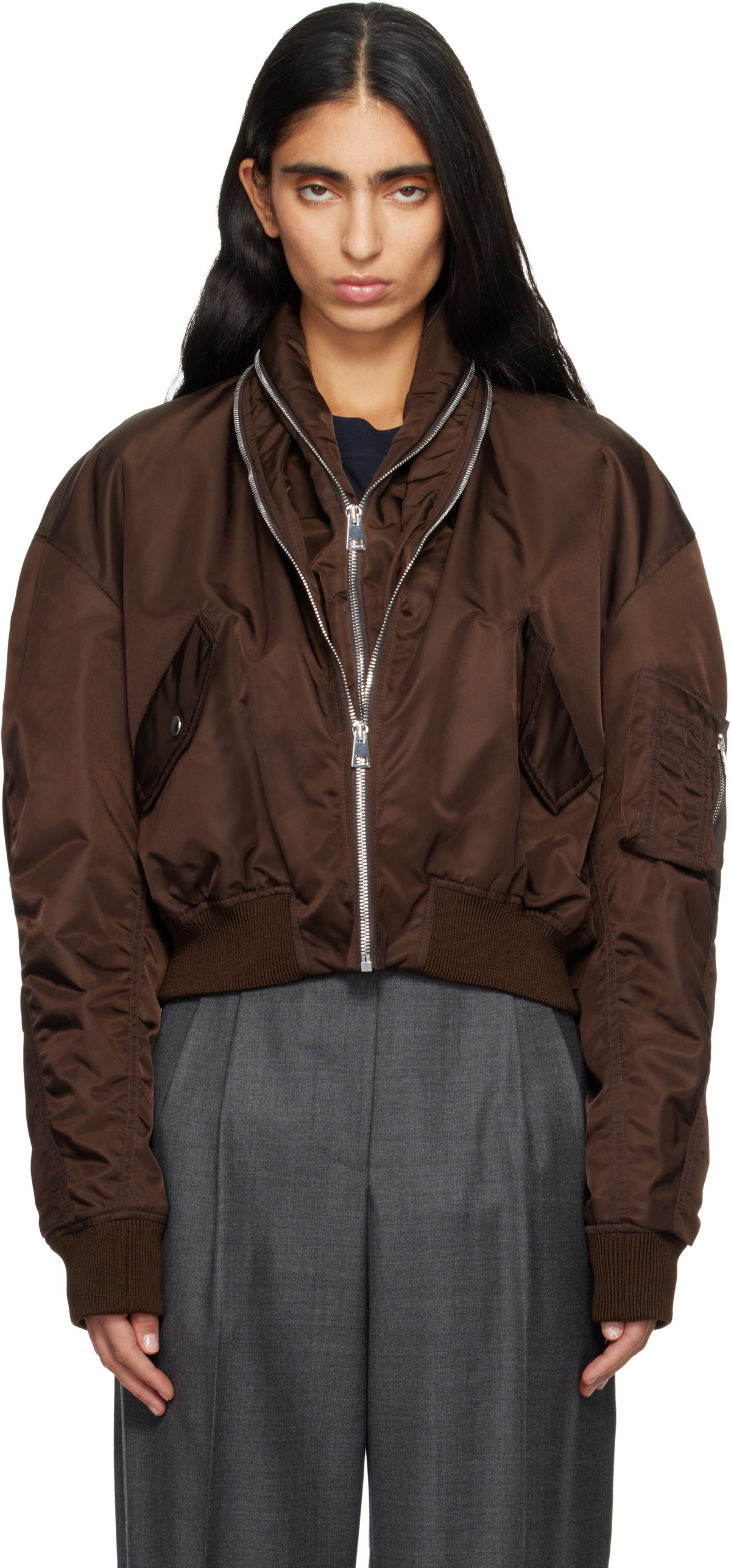 ジャケット・アウター givenchy archive short jacket Givenchy Cropped Bomber Jacket | Black | FARFETCH CA
