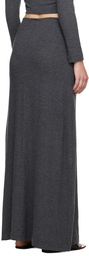LESET Gray Lauren Maxi Skirt