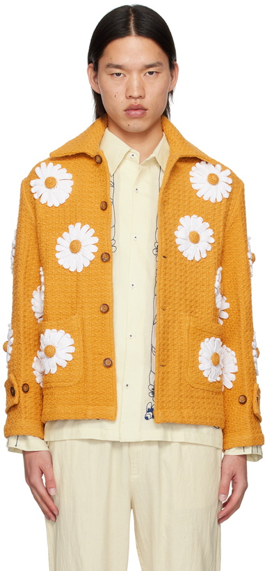 Photo: HARAGO Yellow Daisy Appliqué Jacket