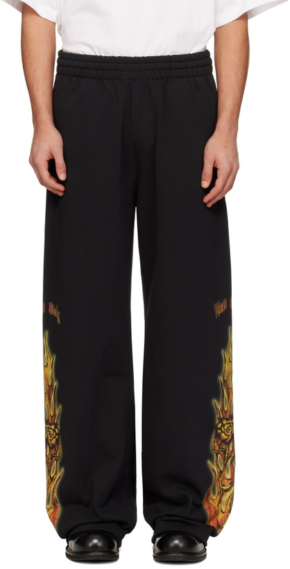 Photo: We11done Black Fire Sweatpants