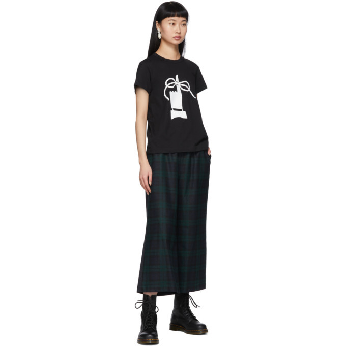 Tricot Comme des Garcons Navy and Green Tartan Trousers