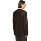 Maison Margiela Brown Mohair Gauge 5 Cardigan