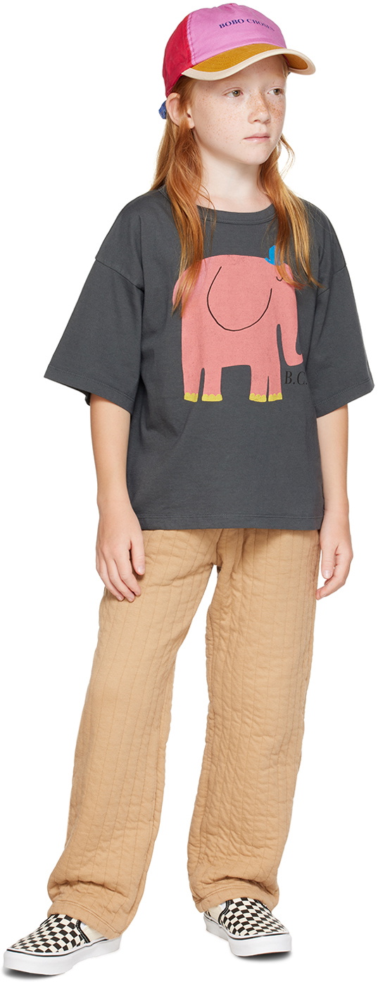 Bobo Choses Kids Gray 'The Elephant' T-Shirt