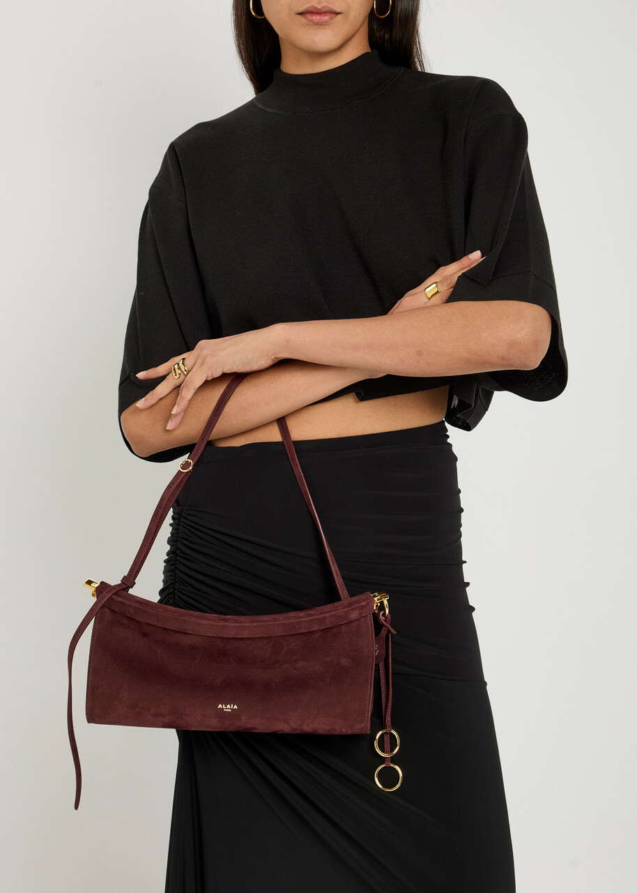 ショルダーバッグ・ポシェット ALAIA East West Medium suede shoulder bag ALAIA East West Medium suede shoulder bag