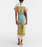 La DoubleJ Lela printed jersey midi dress